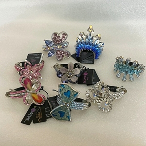 流行美发饰夹子马尾扣新款流行美发饰带防伪钻色泽光亮款式新颖