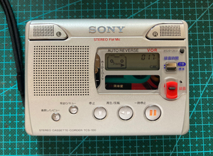 sony索尼tcs-100立体声磁带录音机随身听线控rm-t