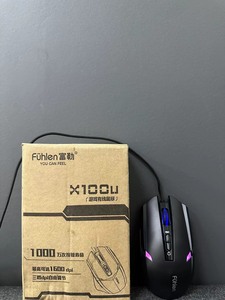 全新原装富勒X100u有线游戏发光鼠标，大量库存特价批发清仓