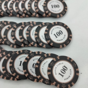 全新打牌用的筹码代金币赌场拉斯维加斯水晶澳门道具积分塑料币麻