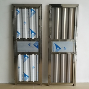 全新不锈钢简易门,门框加门扇整套门188元/套,波浪款,便宜