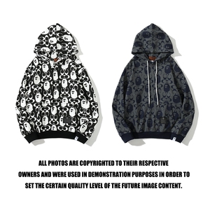 6782-潮牌bape x coach联名款卫衣 黑白&深蓝