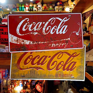 vintage英美风可口可乐cocacola立体铁皮装饰画