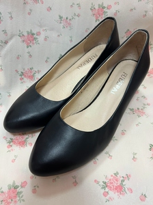 青岛孚德女鞋皮鞋工作鞋,38码,3cm跟,内外真皮.几年前商