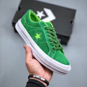 匡威顶级绿色Converse OneStar低帮百搭复古板鞋