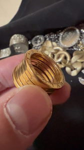 宝格丽正品56号弹簧五环黄金版戒指,限量款