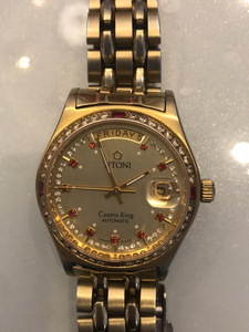 原装梅花王自动机械手表,走时准,成色完好,钻石,红宝石精美绝