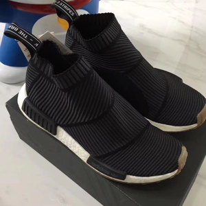adidas nmd pk 黑色袜子鞋 日本限定.40 .全