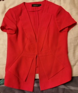 全新无吊牌 badeya芭蒂娅 红色短袖小西装.原价贵,版型