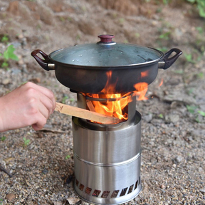 全新转让户外柴火炉折叠炉子烧烤露营野炊装备烧火铁桶柴碳炉