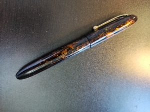 大漆金粉钢笔,柠檬打磨长刀研nm笔尖