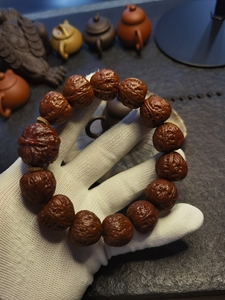 包浆核桃手串 门头沟四大名核 小官印