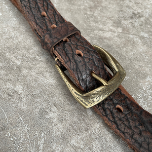 原生野牛皮腰带厚7毫米左右 3.8厘米宽