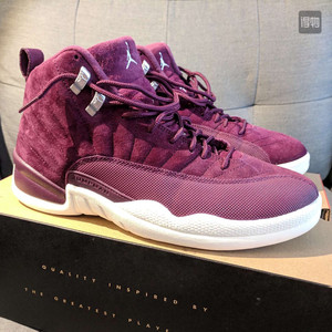 aj12 nike耐克乔丹 波尔多红 酒红 正品男子篮球鞋