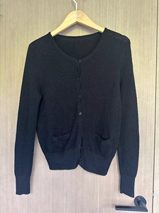 哥邦品牌开衫，黑色，90CM码，100％巴兰素羊毛设计感超强