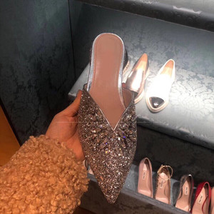 miu钻石女鞋女凉鞋拖鞋