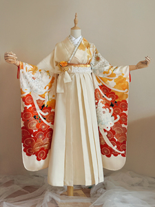 日本正统振袖和服出租 卒业式二尺袖袴 毕业和服