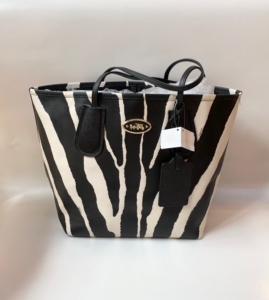 coach蔻驰斑马纹手提包