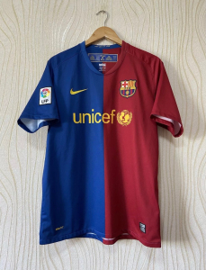 98新正品nike巴塞罗那0809赛季球衣,史无前例六冠王赛