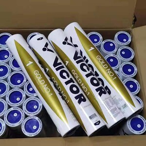 tb979955363淘宝胜利黄金一号维克多金黄1号羽毛球12只装初级球手