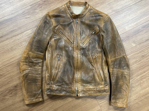 310,backlash水洗牛皮皮衣,s码,成色如图,肩宽4