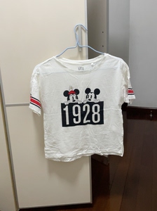 优衣库迪士尼米老鼠联名t恤短袖白色上衣转卖ins网红纯欲日系