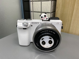 索尼a6000白色微单相机 入门摄影