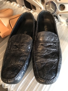 prada普拉达鳄鱼皮鞋意大利产有意私聊正品包邮原价贵8码.