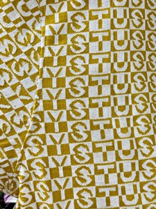 stussy印满logo男款t恤短袖黄色上衣男女同款