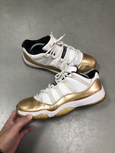 aj11低帮 白金 乔11aj low 金色白金