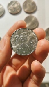 日本青函隧道开通纪念500元硬币.所标为1枚价,默认发中通