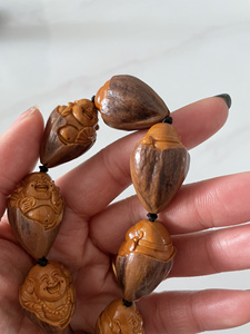 橄榄核雕 原皮包衣紫皮包衣 大弥勒 原皮文玩 好上色 不易裂