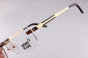 万宝龙MB0349近视眼镜框眼镜架男钛无框光学眼镜架配成品近