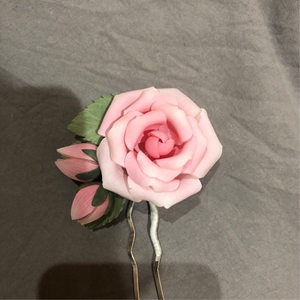 terrific_m淘宝菁晏`香槟玫瑰花簪花月季蔷薇发簪汉服配饰古风头饰