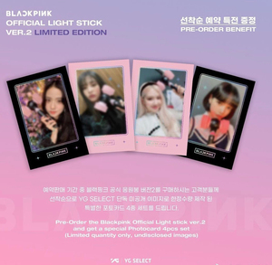 blackpink二代锤卡,官方正品特典小卡, 一套4张小卡