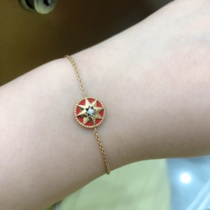 迪奥八芒星手链 红色 罗盘