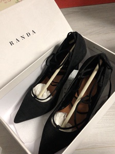 几乎全新日本randa绑带设计高跟鞋s码购于商场专柜