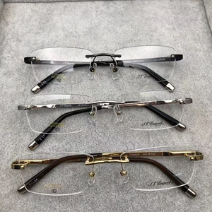 stdupont无框钛架 法国都彭商务休闲无框镜架眼镜框