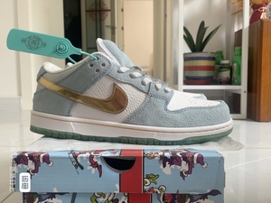 原盒nike sb dunk耐克低帮冰雪奇缘白蓝金蓝色情人节