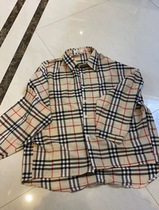 宝格丽同款格子衬衫外套