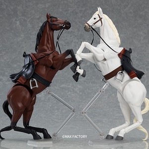 001人付款淘宝figma246可动白棕马手办坐骑动漫素体美术绘画模型参考