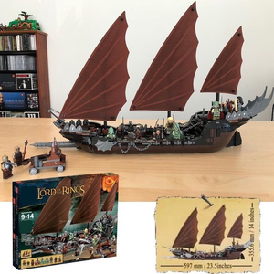 王牌80035指环王系列幽灵海盗船模型积木兼容乐高拼装玩具男