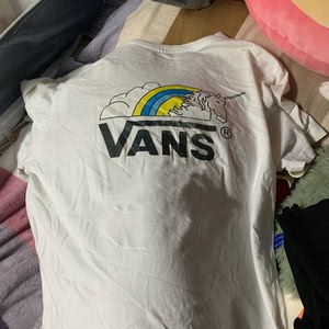 2021新款潮牌万斯vans纯棉短袖t恤彩虹独角兽宽松休闲上