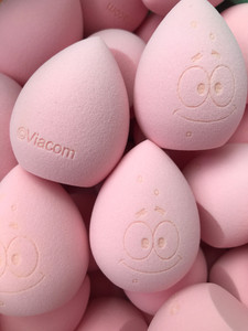 海绵宝宝限定版美妆蛋粉色笑脸3个超软细腻化妆蛋彩妆球