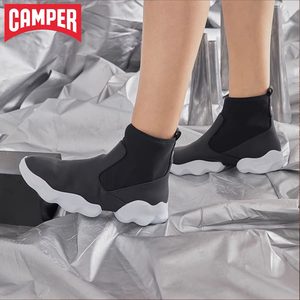 Camper看步女鞋Dub时尚牛皮撞色潮流袜靴 个性运动休闲