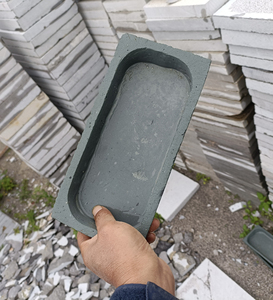 青砖头手工雕刻花盆无孔可以放苔藓球可以当托盘