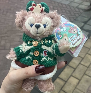 全新迪士尼冬季圣诞毛衣雪莉枚达菲熊包包挂件挂饰配饰生日节日礼