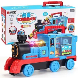托马斯小火车电动轨道套装儿童玩具汽车益智惯性合金音乐滑梯男孩