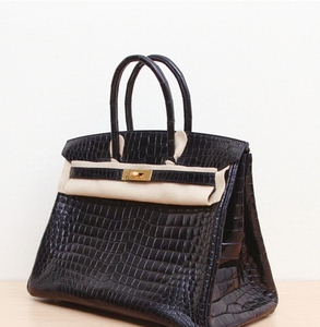 hermes爱马仕手提女包鳄鱼皮限量版全新