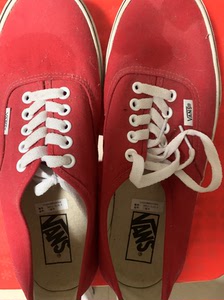 正品vans authentic红色小草莓 原某物580购买